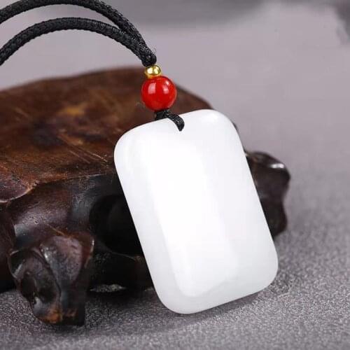 Genuine Natural White Jade Gourd Pendant For Women Mens Hetian Jades Stone Donut Necklace Pendants Amulet Gifts Charms Jewellery