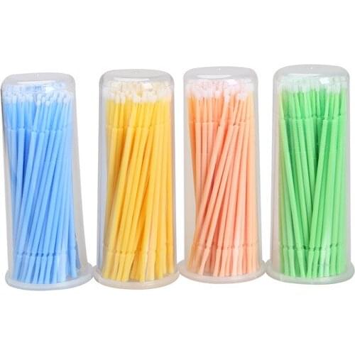 Portable Disposable Micro Brush In Opp Eyelash Extensions Removal Cotton Swab False Lashes Makeup Applicator Stick