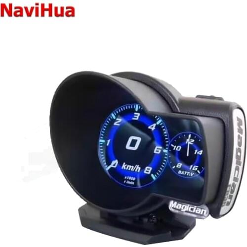 Profession F835 Magician OBD Head Up Display Car Digital Boost Gauge Voltage Speed Meter ect. Water Temp Alarm water AlarmAuto