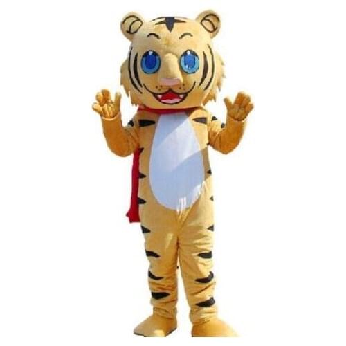 Professional Yellow Tiger mascot costume animal cartoon costume adult party fancy dress mascot costume free shipping
