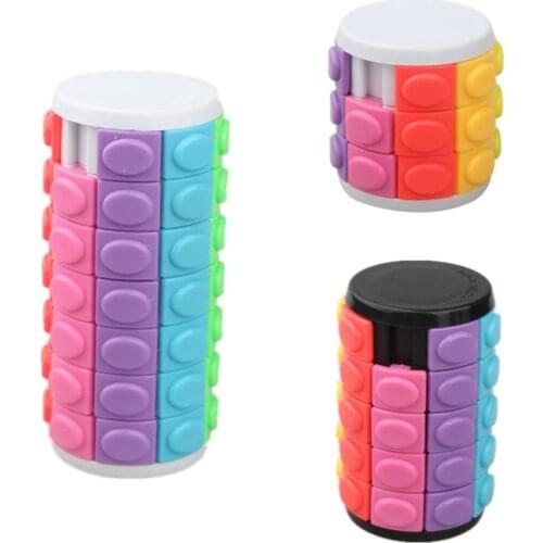 Color Magic Tower Cube Educational 3/5/7 Layer Creative Sliding 3D Puzzle Toy Antistress Toys for Children