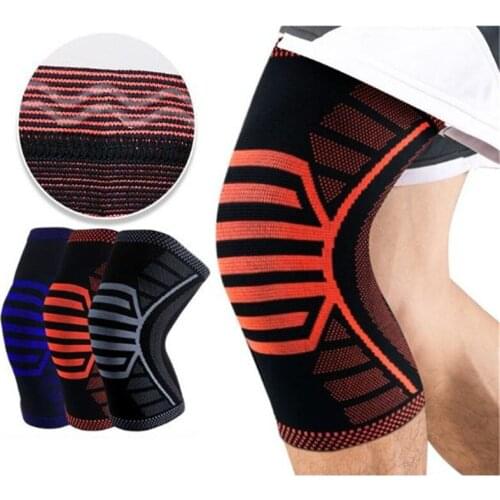 1pair/2pcs Sports Knee Pads HX048 Knitting Running Knee Guard Unisex Basketball Cycling Protective Gear