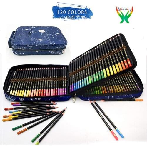 UK zzone art Color pencil 120 color lead tool set storage box professional hand drawing oil water solubility art supplies