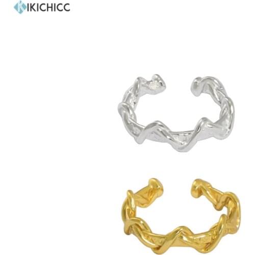 KIKICHICC 925 Sterling Silver Gold Ear Cuff Piercing Pendiente Clips Earcuff No Piercing Clips Women Wedding Jewelry Gift