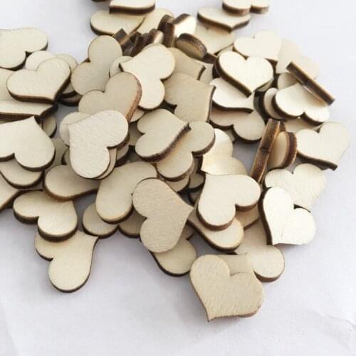 100pcs 17mm Blank Wood Heart Shape For Board Games Original Wood DIY Chesss Game pieces Accessories