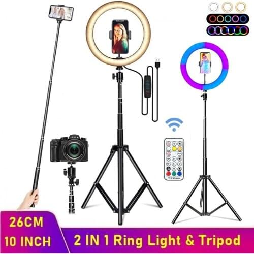 12 Inch/30cm Dimmable RGB LED Ring Light with Tripod for Smartphone LED Lights Lamps for Tiktok Youtube Photo Studio Aro De Luz