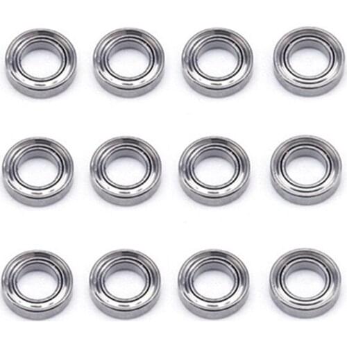 12Pcs 144001-1296 4x7x2mm Bearing Spare Accessories for Wltoys 144001 124019 124018 RC Car Upgrade Parts