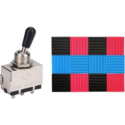 12Pcs Acoustic Panels Acoustic Tiles Studio Foam With 1Pcs Guitar 3 Way Toggle Switch, For Lp Style Electric Guitar