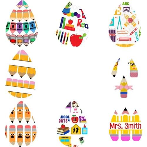 24Pcs/Set Teachers Perfect Gift Faux Leather Earrings As An Appreciation For Back To School Craft Wholesale