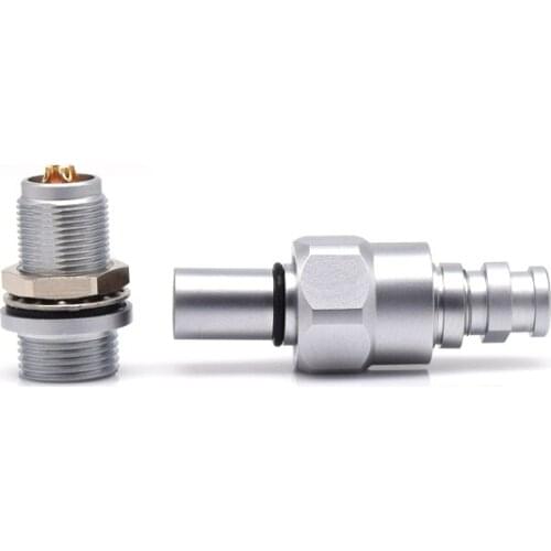 2CS M15 Half moon Plug 1 2 4 6 7 8 10 Pin IP 68 Underwater Threaded Wire Metal Connector