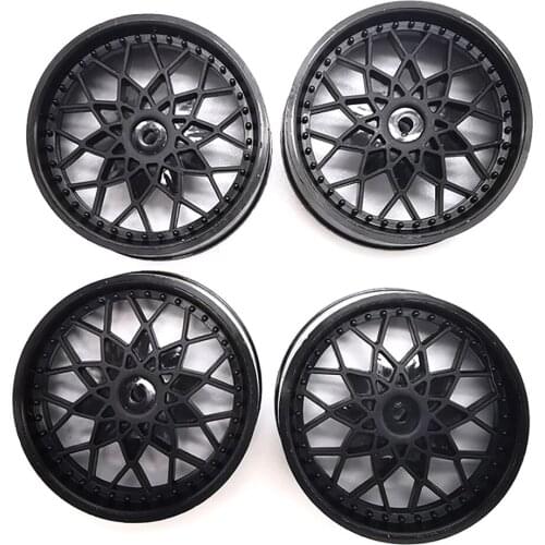 4pcs/set Metal Wheel Hub Tires for WPL D12 Drift Mini Truck RC Car Modified Accessories