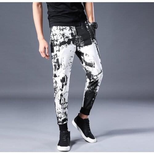 Pants 2018 New Arrivals Digital Print Sweatpants middle Waist Elastic Long Pants Trousers Dropship