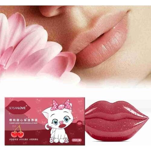 Crystal Collagen Lip Mask Pads Lip Care Moisture Essence Anti Aging Wrinkle Gel Patches Lips Mask Repair Lip Lines