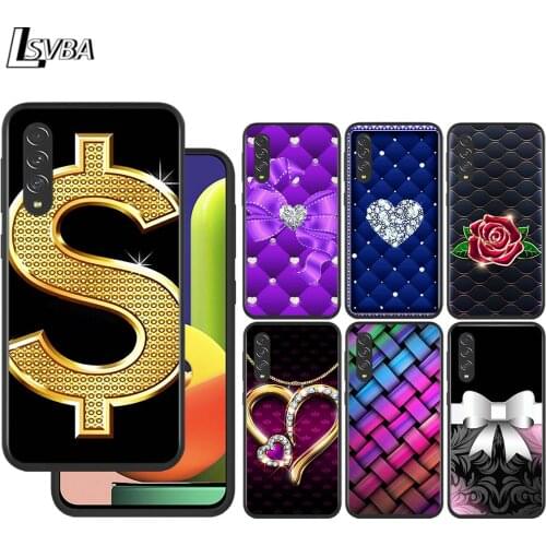 Money Diamond Art for Samsung Galaxy A90 A80 A70 A60 A50 A40 M30 A20E A2Core A10S A10E Silicon Soft Black Phone Case