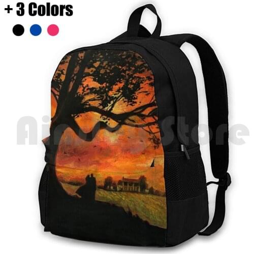 Gone With The Wind-Gone With The Wind Outdoor Hiking Backpack Waterproof Camping Travel Gouache Realistic Style Films Hollywood