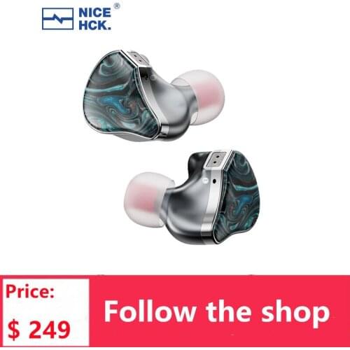 NiceHCK Topguy Flagship Resin Audiophile Earbud 10mm Titanium Magnesium Alloy Dynamic HiFi In-Ear Earphone Monitor Music Headset