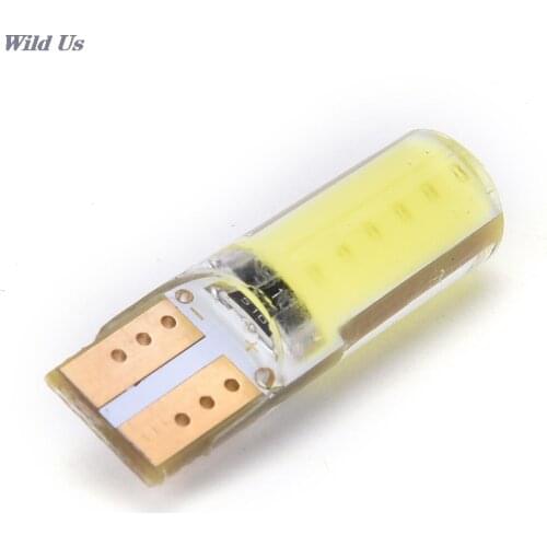 New 1 Piece Super Bright T10 Silica Gel COB High Power 194 168 Car Led Lights LED License Plate Bulbs