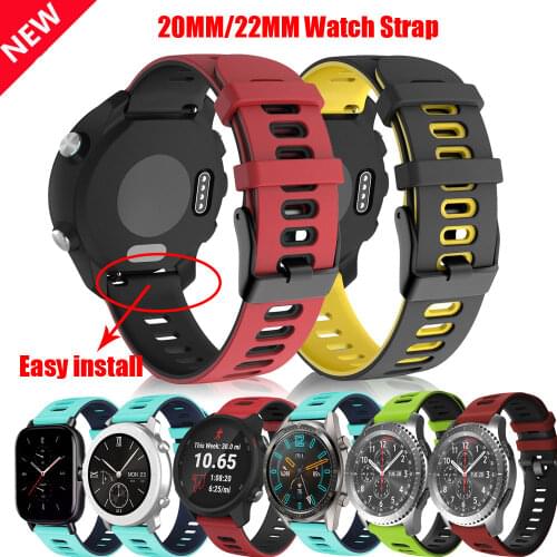 New Bracelet For Garmin Vivoactive 4 Xiaomi Huami Amazfit GTR42 47 Watch Silicone ремешок Fashion Breathable Sport HuaweiGT GT 2