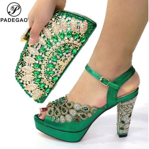 New African Matching Shoes and Bags Italian In Women Wedding Shoe Italian Shoe and Bag Set for Party In Women Luxury Women Shoes