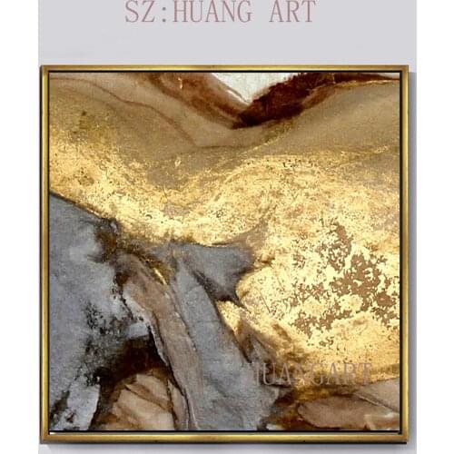 Artist Original Gilding wall home decor 100% Hand-painted Abstract acrylic Oil Painting artwork for living room hotel no framed