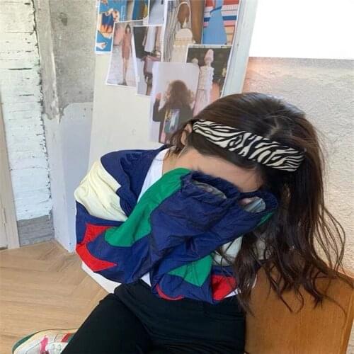 Autumn And Winter Retro Headband Korean Style Broad-brim Zebra Pattern Fashionable Headwear