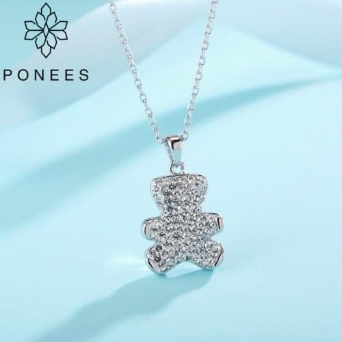 PONEES Newest Popular Lovely Bear Necklace Pendant For Women Gift Necklaces & Pendants Jewelry