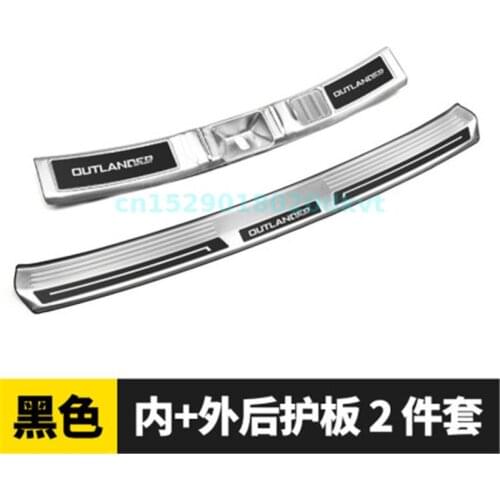 Achterdeur Bumper Protector Instaplijsten Plaat/Kofferbak Loopvlak Plaat trim For Mitsubishi Outlander 2013-2020 car accessories