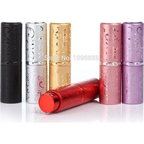 30pcs 10ML 15ML Aluminium Perfume Bottle Embossed Flower Design Empty Atomizer Spray Bottles 15CC Nice Parfum Refillable Bottle