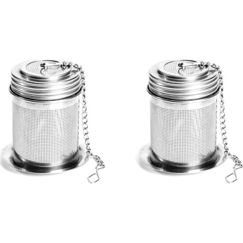 Tea Ball Infuser - Stainless Steel Tea Infusers for Loose Tea with Chain Hook & Saucer - Extra Fine Mesh Tea Strainer