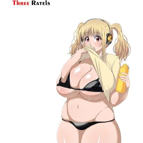 Three Ratels A373 Sexy Anime Game Sticker Super Pochaco Nitroplus For Car-Styling Vinyl Materal Auto Accessories Decora Decals