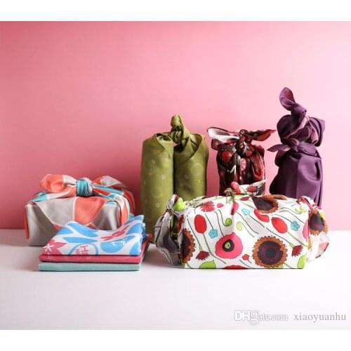 Japanese style wrapping cloth furoshiki many designs handkerchiefs Flower S69 polyester