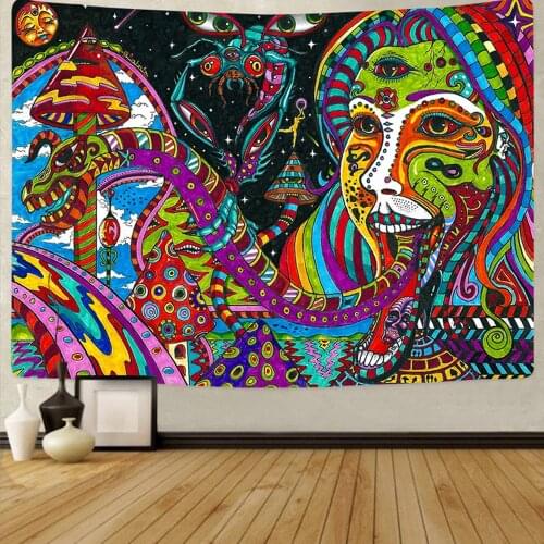 Art Deco Mural Hippie Background Cloth Modern Sunscreen Muslin Sleeping Wall Cover Bohemian 95x73cm Boho Mandala Bed Curtain