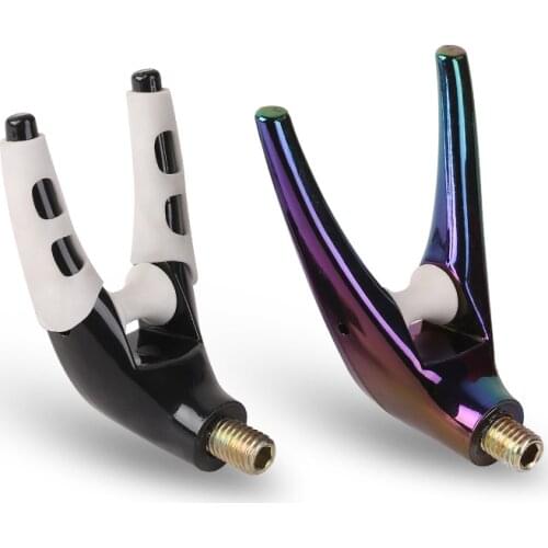 LEDIAO 2 Pcs Fishing Rod Rest Head Universal Front Fork Rod Rack V Holder Carp Plastic Alloy Support Stand Fishing Accessories