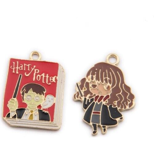 10pcs Cute Enamel Teachers Students Charms Pendants Cartoon Girls Charms Earring Bracelet Jewelry Making DIY Accessory