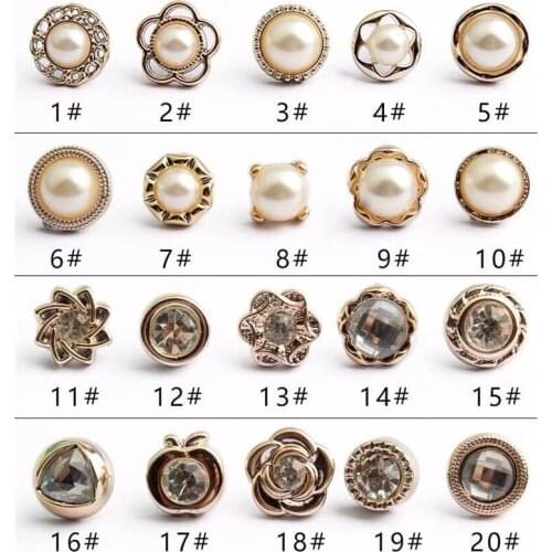 10pcs Buttons Concealed Buttons Detachable Sewing-free Buttons Pearl Button Shirt Decoration Brooch Buckle Accessories