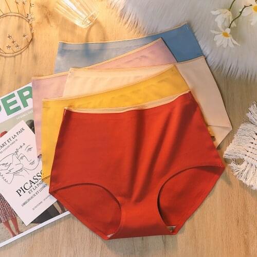 3pcs/lot Womens Seamless Cotton Panties for Women Sexy Lingerie Underwear Female High Waist Brief Hip Lift Underpant