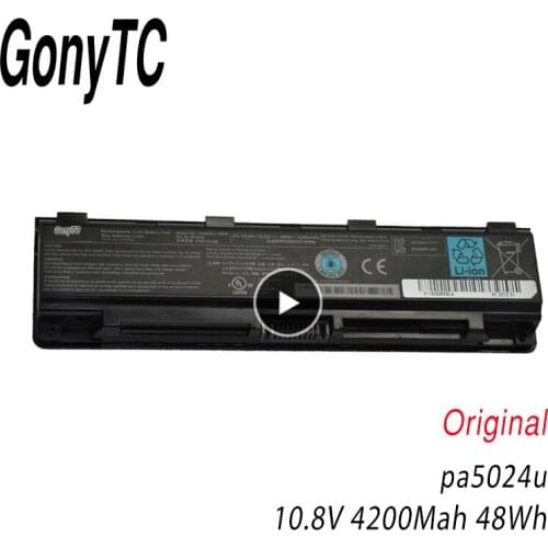 GONYTC pa5024u Battery For Toshiba Satellite C800 C850 C870 L800 L830 L840 L850 L855 L870 PA5025U PA5024U-1BRS PABAS260