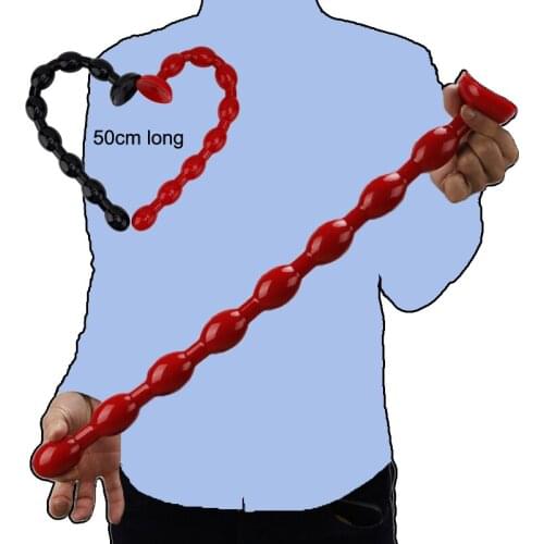 Anus Backyard Beads Anal Balls G-spot 500mm Super Long Anal Plug Prostata Massage Butt Plug Sex Toys for Woman Men Gay Buttplug