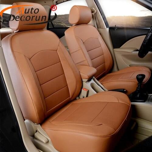 AutoDecorun Custom Fit Cover Seat for Ford Explorer 2016 2017 2018 Car Seat Covers PVC leather Seat Cushion Prtotector 22pcs/Set