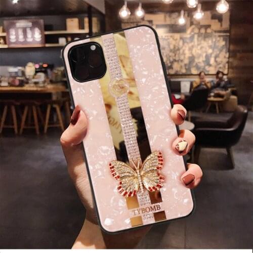 Bling Butterfly Diamond Case for iPhone 12 Pro max/11 Pro/12 mini Back Covers For Girls Rhinestone Luxury Shockproof