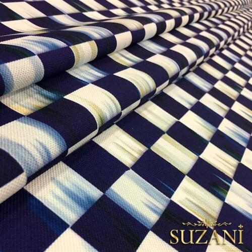 Oil Painting Effect Checkered Fabric Cotton Fabric for Tissue Sewing Quilting Fabric Needlework Material Handmade DIY 140*100cm