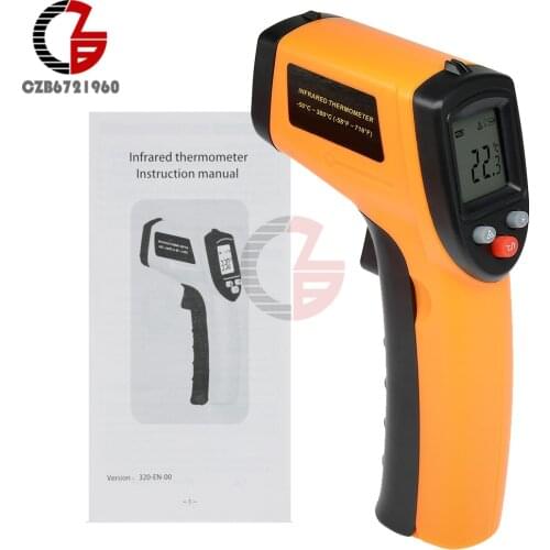 GM320 Handheld Digital Infrared Thermometer Non-Contact IR Laser Point Gun Temperature Meter Pyrometer Scanner for Aquarium Bath