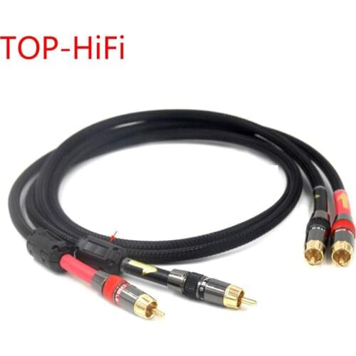 TOP-HiFi Pair RCA Cable High-performance Premium Audio 2rca to 2rca Interconnect Cable for Amplifier CD Player Speaker