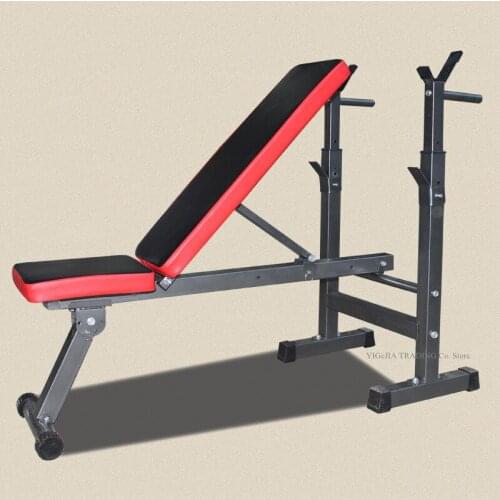 Multifunctional Weightlifting Bed with Durable Steel Frame, Can Load 550LBS, 4 Grade Adjust Foldable Incline Exercise Bench
