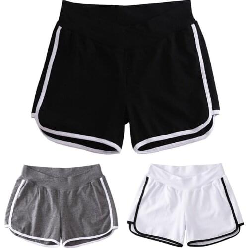 Fashion Summer Women Casual Elastic Waistband Breathable Wide Leg Sports Shorts Maternity Fifth Short Pants шорты женский 2021
