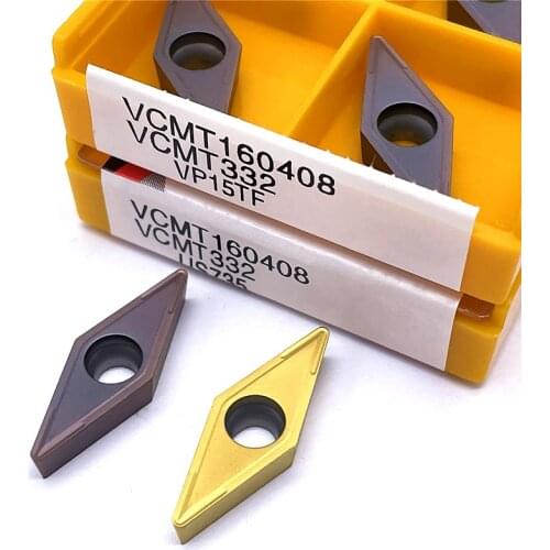10PCS VCMT160408 VP15TF/UE6020/US735 external metal turning tool milling cutter lathe CNC parts tool