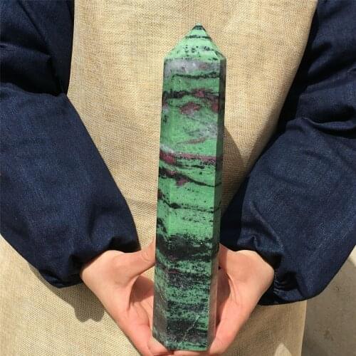 Natural Crystal Point Healing Reiki Wand Red Green Hongbao Obelisk Tower US $37.50 - 61.50