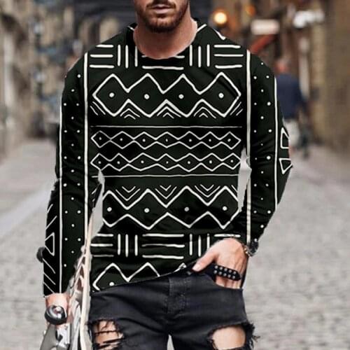2021 new casual fashion 3D digital printing mens and womens long-sleeved round neck can be customized