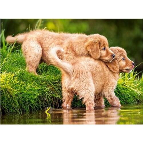NEW FULL Square 5d diamond embroidery lovely dogs diamond painting cross stitch full square drill mosaic needlework gift