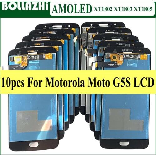 Wholesale 10 Piece/lot Amoled Display For Moto G5s XT1792 Lcd Touch Screen Digitizer Assemble Replacement For Moto G5S Lcd 5.2"